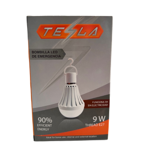 BOMBILLO TESLA RECARGABLE 9W (FUNCIONA 5H SIN ELECTRICIDAD)